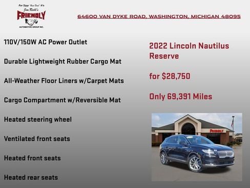 Used 2022 Lincoln Nautilus Reserve image 20