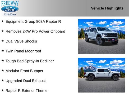 Certified 2025 Ford F150 Raptor w/ Equipment Group 803A Raptor R AWD/4WD image 4