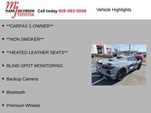 Used 2024 Chevrolet Corvette Stingray Preferred Conv w/ Z51 Performance Package image 7