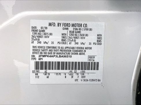 Certified 2020 Ford Edge ST w/ Equipment Group 401A AWD/4WD image 35