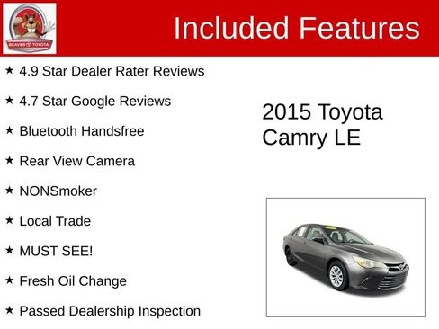 Used 2015 Toyota Camry LE FWD image 4