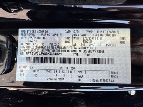 New 2025 Ford F150 XLT w/ Equipment Group 302A MID image 34