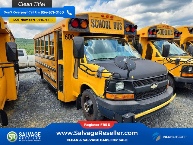 Used 2010 Chevrolet Express 3500 Extended w/ School Bus Package RWD image 1