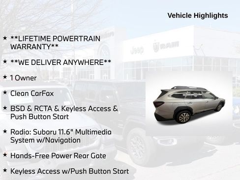 Used 2025 Subaru Outback Premium AWD/4WD image 5