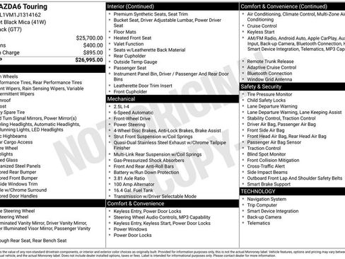 Used 2018 MAZDA MAZDA6 Touring image 3