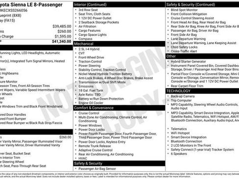 Used 2025 Toyota Sienna LE FWD image 5