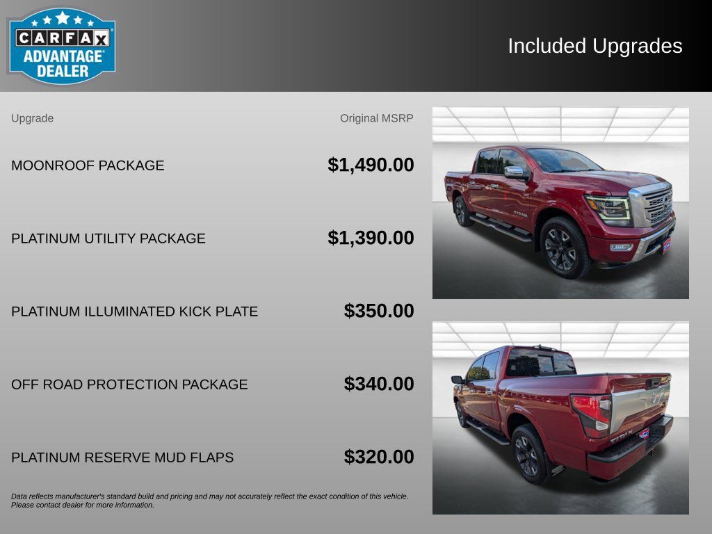 Used 2023 Nissan Titan Platinum Reserve w/ Moonroof Package AWD/4WD image 3