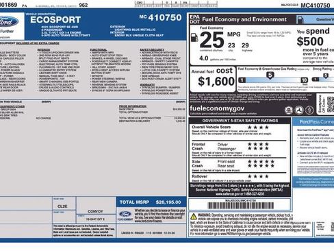 Certified 2021 Ford EcoSport SE image 3