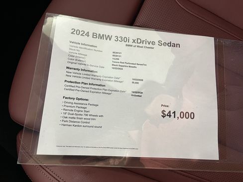 Certified 2024 BMW 330i xDrive Sedan w/ Premium Package image 18