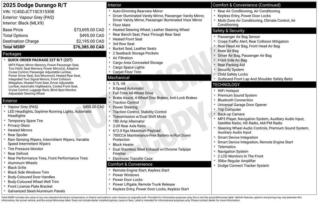 Used 2025 Dodge Durango R/T AWD/4WD image 2