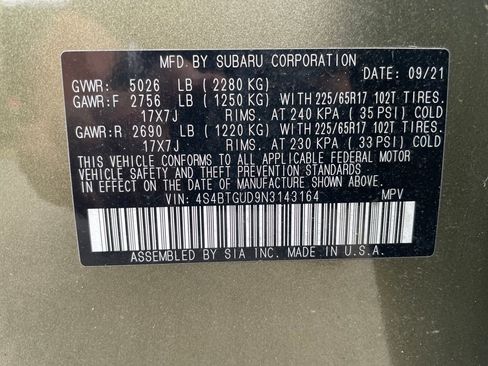 Used 2022 Subaru Outback Wilderness w/ Wilderness Package image 16