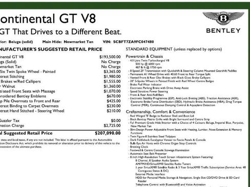 Used 2015 Bentley Continental GT AWD/4WD image 7