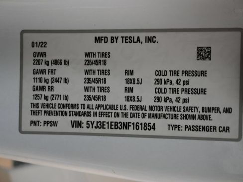 Used 2022 Tesla Model 3 Long Range AWD/4WD image 41