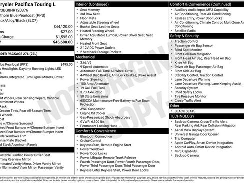 Used 2022 Chrysler Pacifica Touring-L AWD/4WD image 50