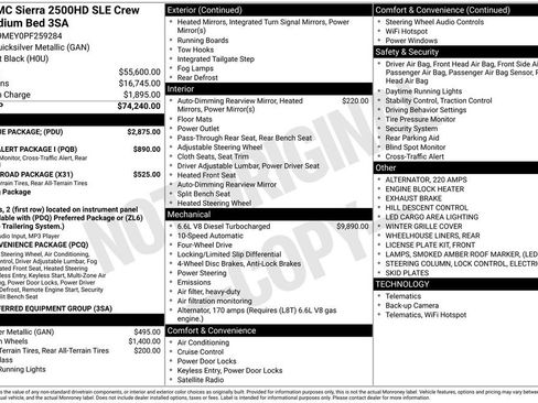 Used 2023 GMC Sierra 2500 SLE w/ SLE Value Package; image 10