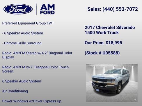 Used 2017 Chevrolet Silverado 1500 W/T RWD image 13