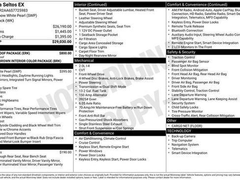 Used 2025 Kia Seltos EX w/ EX Sunroof Package image 2