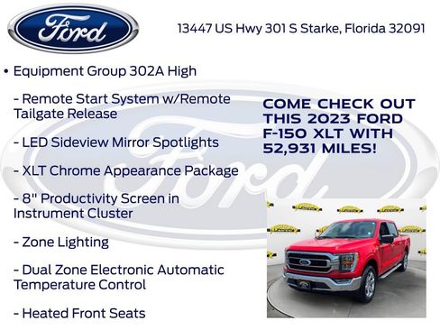Certified 2023 Ford F150 XLT w/ Equipment Group 302A High AWD/4WD image 22