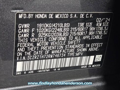 Certified 2024 Honda HR-V EX-L image 14
