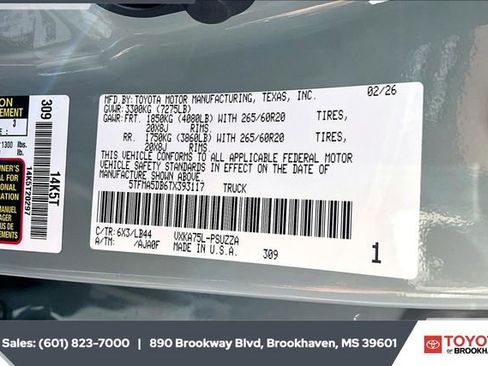 New 2026 Toyota Tundra 1794 Edition AWD/4WD image 11