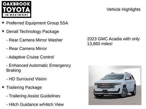 Used 2023 GMC Acadia Denali w/ Denali Technology Package image 8