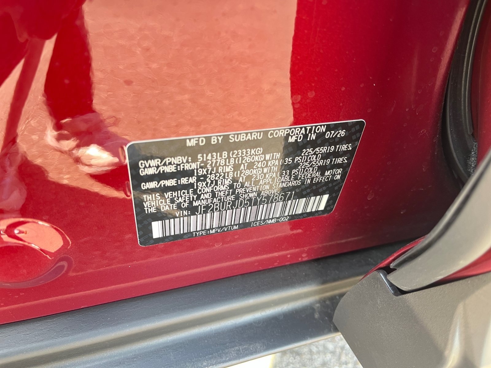 New 2026 Subaru Outback Touring XT AWD/4WD image 25