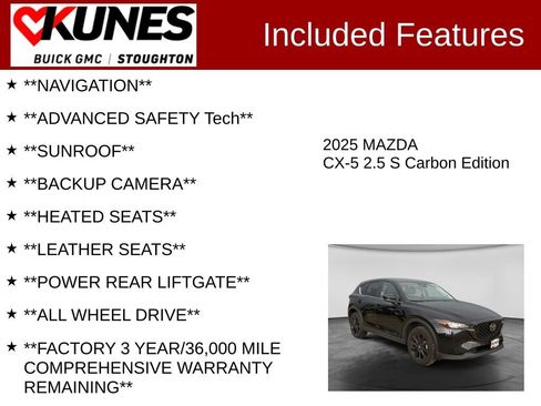 Used 2025 MAZDA CX-5 Carbon Edition AWD/4WD image 2