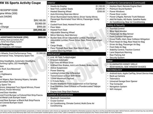 Used 2023 BMW X6 M50i w/ Parking Assistance Package image 2