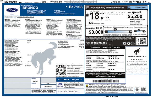 Used 2024 Ford Bronco Outer Banks w/ Sasquatch Package AWD/4WD image 1