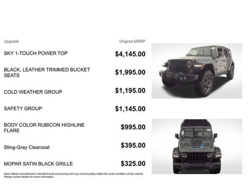 Used 2022 Jeep Wrangler Unlimited Rubicon 4xe w/ Cold Weather Group AWD/4WD image 3