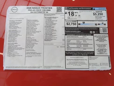 New 2026 Nissan Frontier PRO-4X w/ Pro Premium Package AWD/4WD image 23