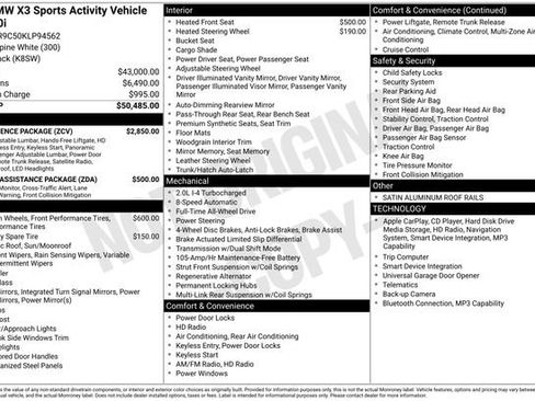 Used 2019 BMW X3 xDrive30i w/ Convenience Package image 42