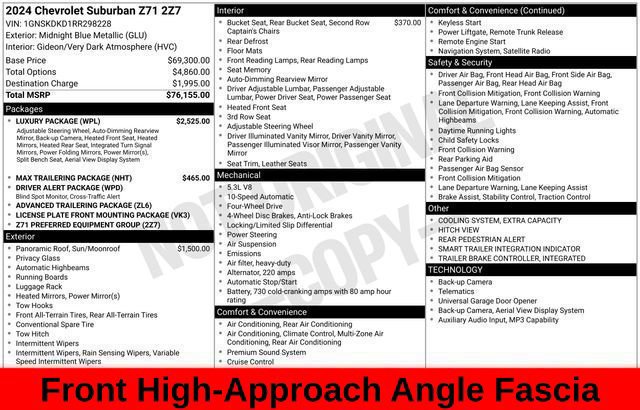 Used 2024 Chevrolet Suburban Z71 w/ Luxury Package AWD/4WD image 45