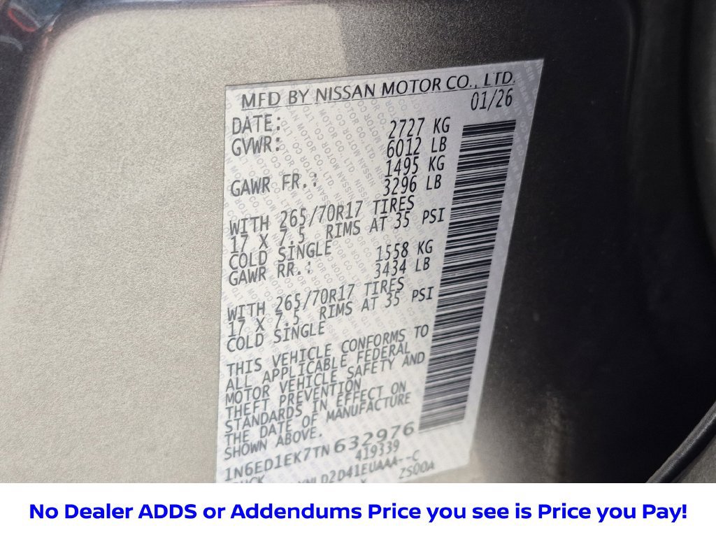 Certified 2026 Nissan Frontier PRO-4X AWD/4WD image 44