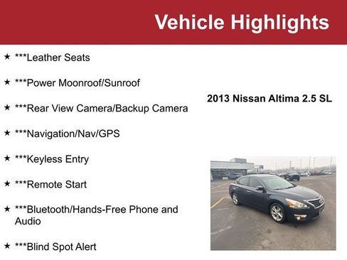 Used 2013 Nissan Altima 2.5 SL w/ Technology Pkg image 2