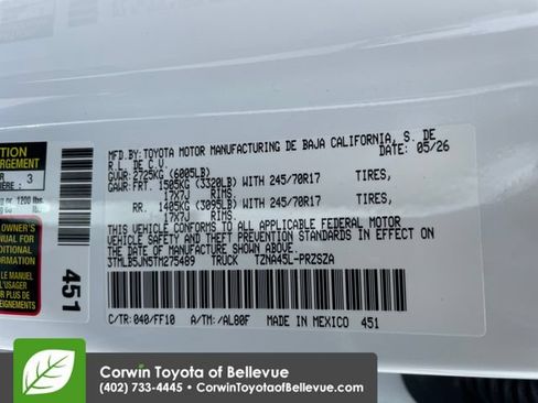 New 2026 Toyota Tacoma SR5 AWD/4WD image 30