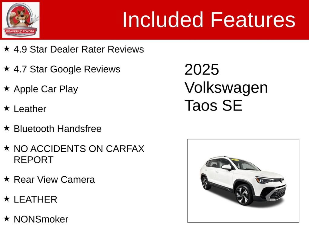 Used 2025 Volkswagen Taos SE AWD/4WD image 4