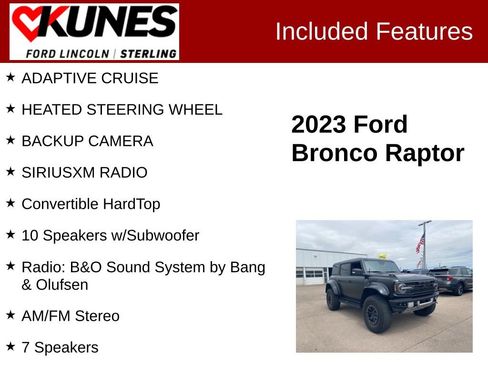 Used 2023 Ford Bronco Raptor AWD/4WD image 2