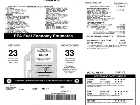 Used 2012 Ford Fusion SEL FWD image 3
