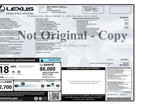 Used 2021 Lexus LC 500 Convertible w/ Touring Package RWD image 16