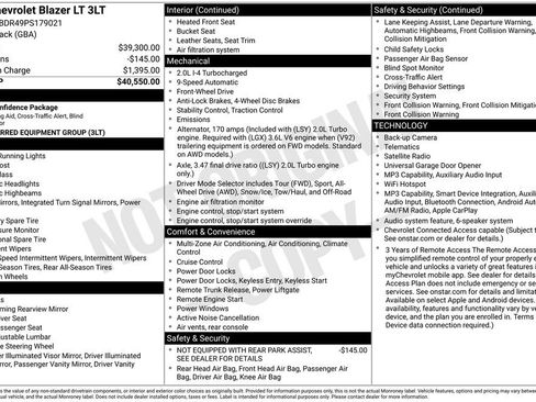 Certified 2023 Chevrolet Blazer LT FWD image 38