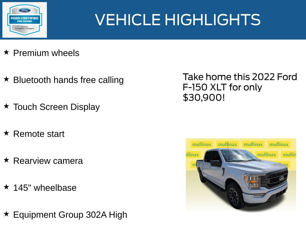 Used 2022 Ford F150 XLT w/ Equipment Group 302A High AWD/4WD image 23