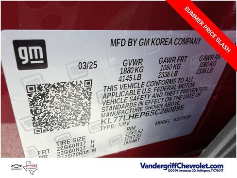 Certified 2025 Chevrolet Trax LT w/ Driver Confidence Package FWD image 30
