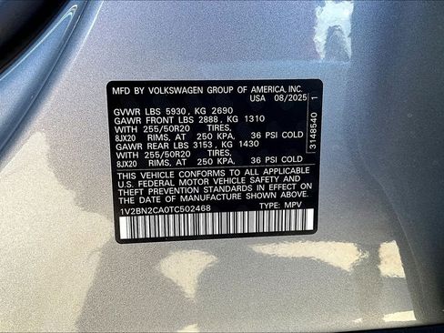 Used 2026 Volkswagen Atlas SEL AWD/4WD image 8