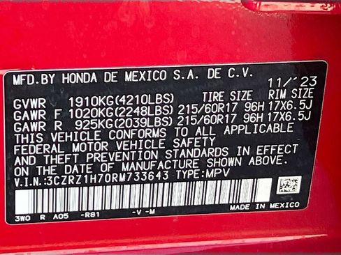 Used 2024 Honda HR-V EX-L image 32