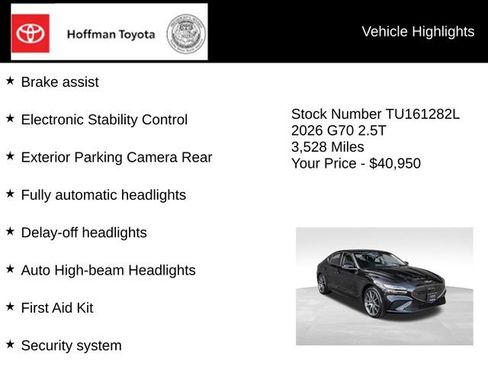 Used 2026 Genesis G70 2.5T AWD/4WD image 25