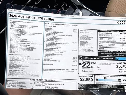 New 2026 Audi Q7 2.0T Premium Plus image 19