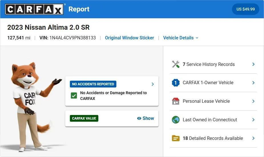 Used 2023 Nissan Altima 2.0 SR FWD image 3