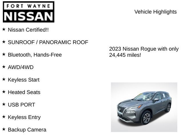 Certified 2023 Nissan Rogue SV w/ SV Premium B Package AWD/4WD image 8
