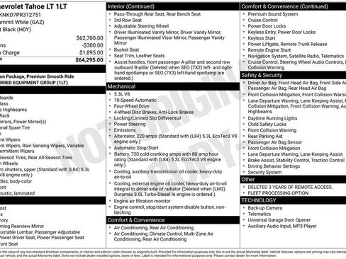 Used 2023 Chevrolet Tahoe LT AWD/4WD image 8